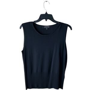 Kasper Tank Top Womens XL Sleeveless Crewneck Nylon Blend Casual Preppy Pullover